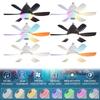 2 In 1 Electric Cordless Fan 5 Gears Brushless Motor Fan Light with APP Remote Control Timing Light Fan for Living Room Camping