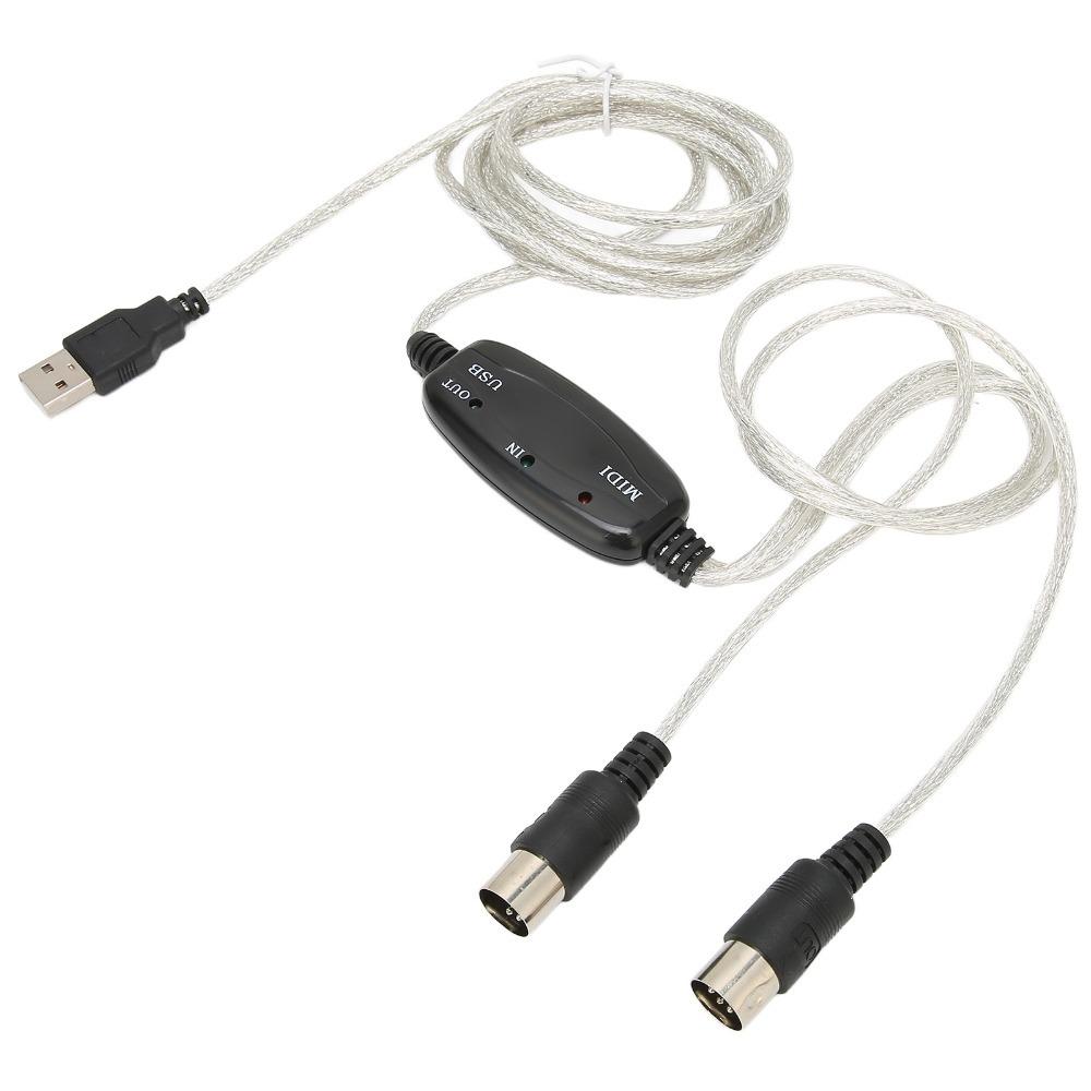 2 In 1 USB To MIDI Cable Plug and Play MIDI Cord Adapter  for Keyboard, Piano, Synthesizer