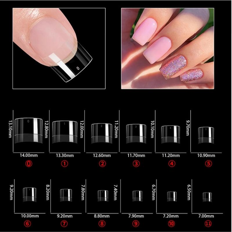 600 Stück Kurze Halbabdeckung Falsche Nägel Freundliche Nagelspitzen Maniküre Nageldekoration Für Salon oder Zuhause Schnelle Nagelkunst