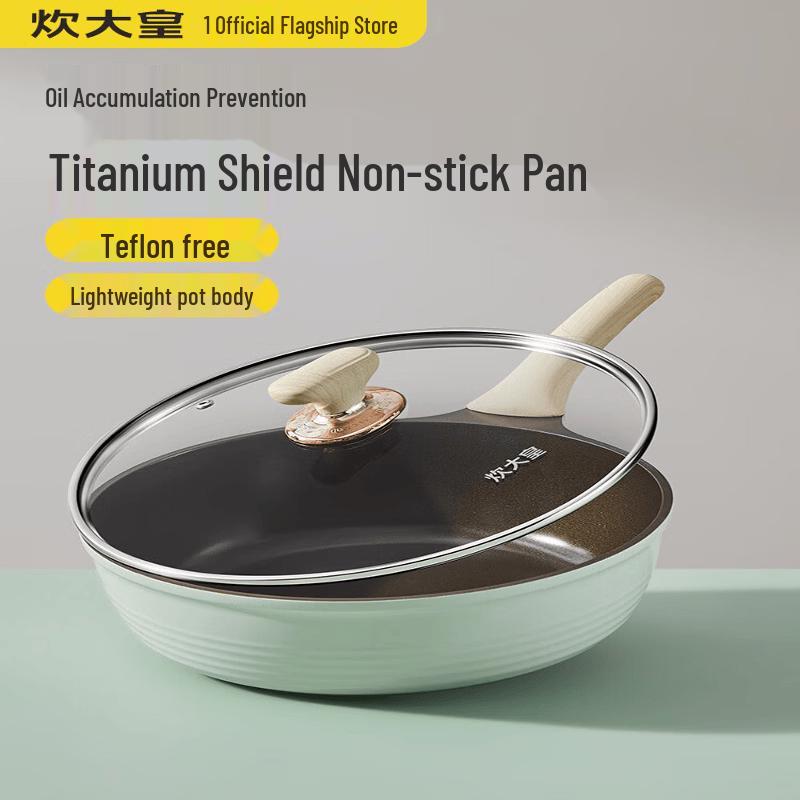 COOKER KING Qinglan 28cm Titanium Ceramic Frying Pan with Lid