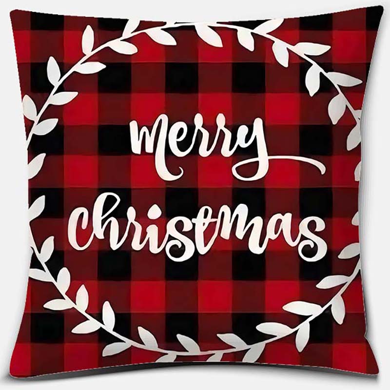 Christmas Gifts, Santa Claus, Deer, Christmas Greetings, Merry Christmas Series Pattern Pillowcase Party Pillowcase Decoration