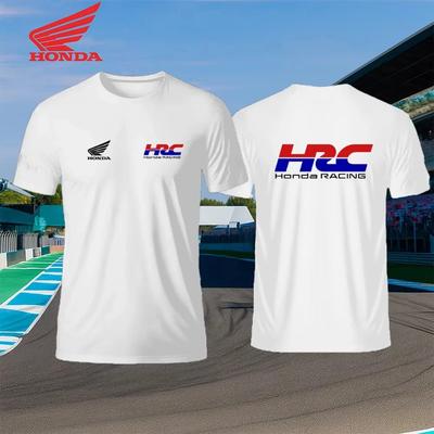 Oversized Short-Sleeve T-Shirt Featuring the Honda Wing Emblem and "HRC Honda Racing" Badge On the Front