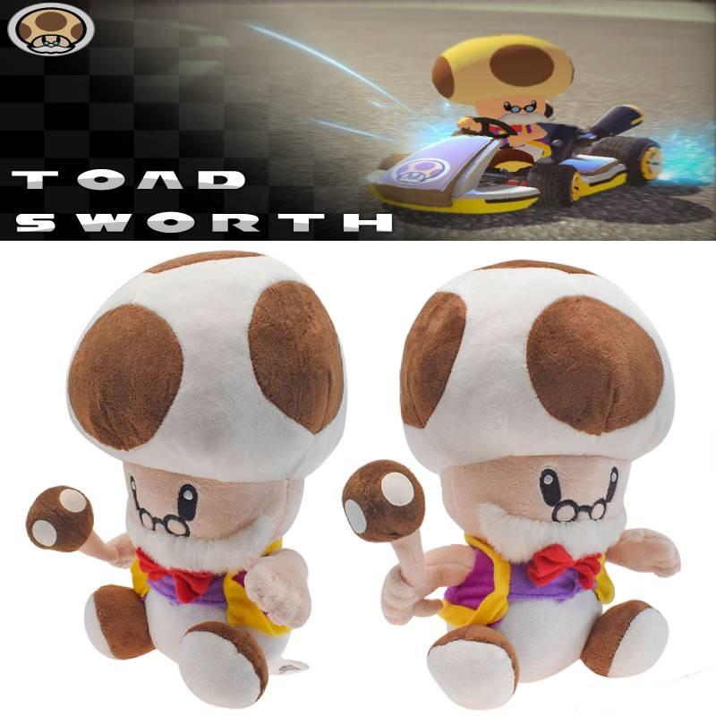 10" Super Mario Toad Mushroom Old Man Plush Toy Soft Doll For Kids And Collectors