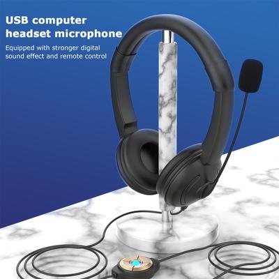 Przewodowy zestaw słuchawkowy USB z mikrofonem z redukcją szumów na uchu Słuchawki komputerowe Słuchawki Call Center