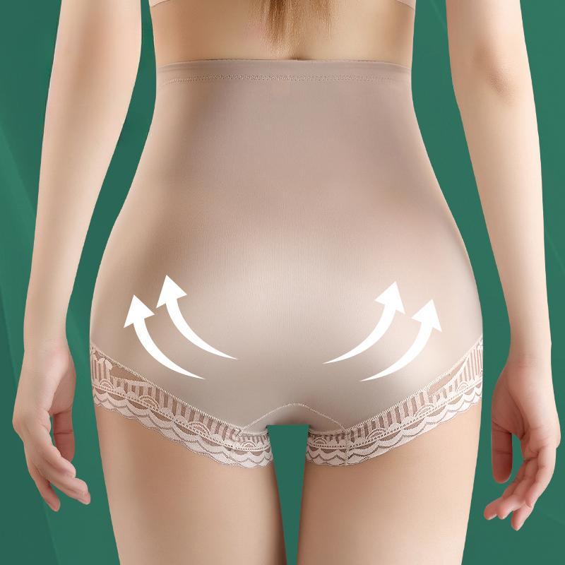 Summer Ice Silk Panties for Women's High Waist Shaping Panties Postpartum Tummy Control Hip Lift Panty Body Shaper Pants EMA