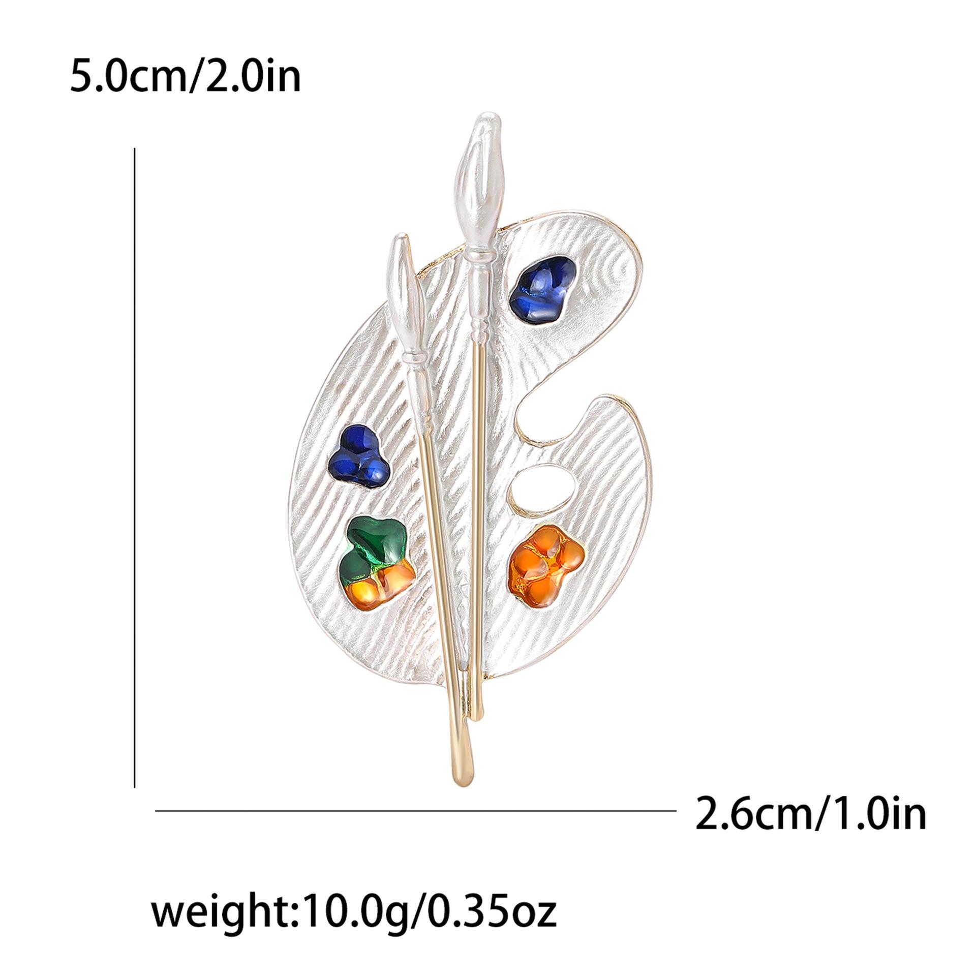 Творческий сплав эмаль кисть доска для рисования брошь мода простой мужской и женский костюм пальто корсаж ювелирные изделия булавка