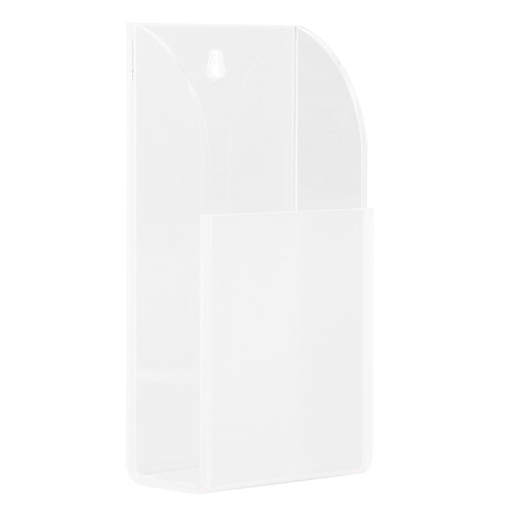 Acryl Fernbedienungshalter Einfache Wandmontage Medien-Organizer Transparent Kosmetikständer 1 Fach