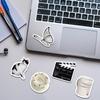 61Pcs Black White Simple Style Graffiti Sticker Car Guitar Suitcase Laptop Decal