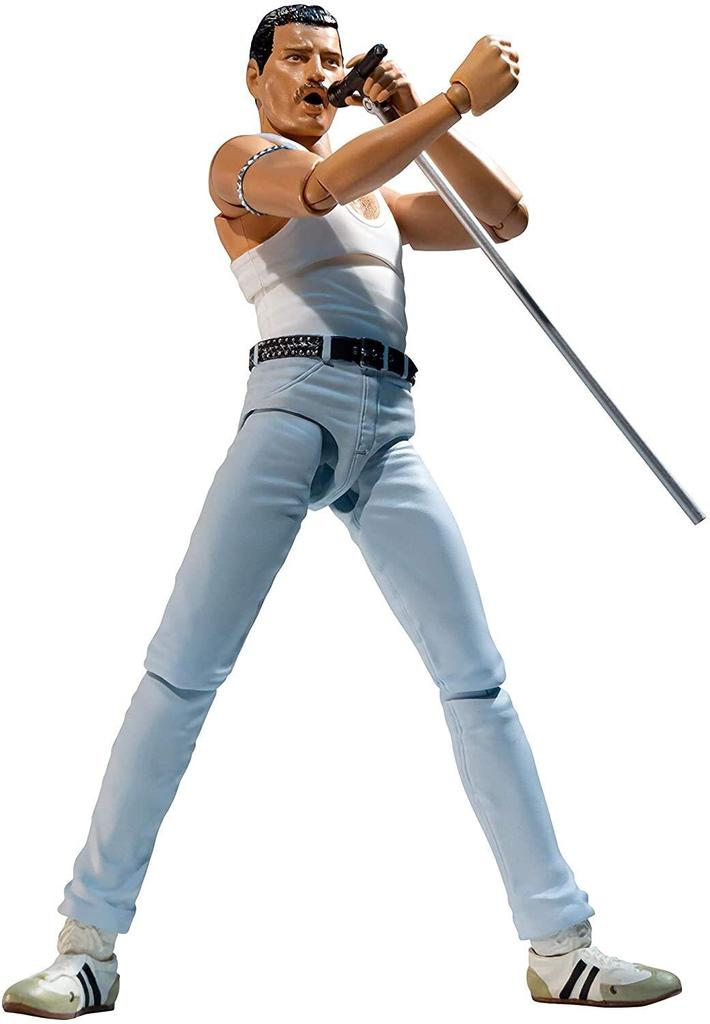 TAMASHII NATIONS Freddie Mercury Live Aid דמות מטלטלת צבועה 150 מ"מ SHFiguarts Ver. משוער. ABS&PVC