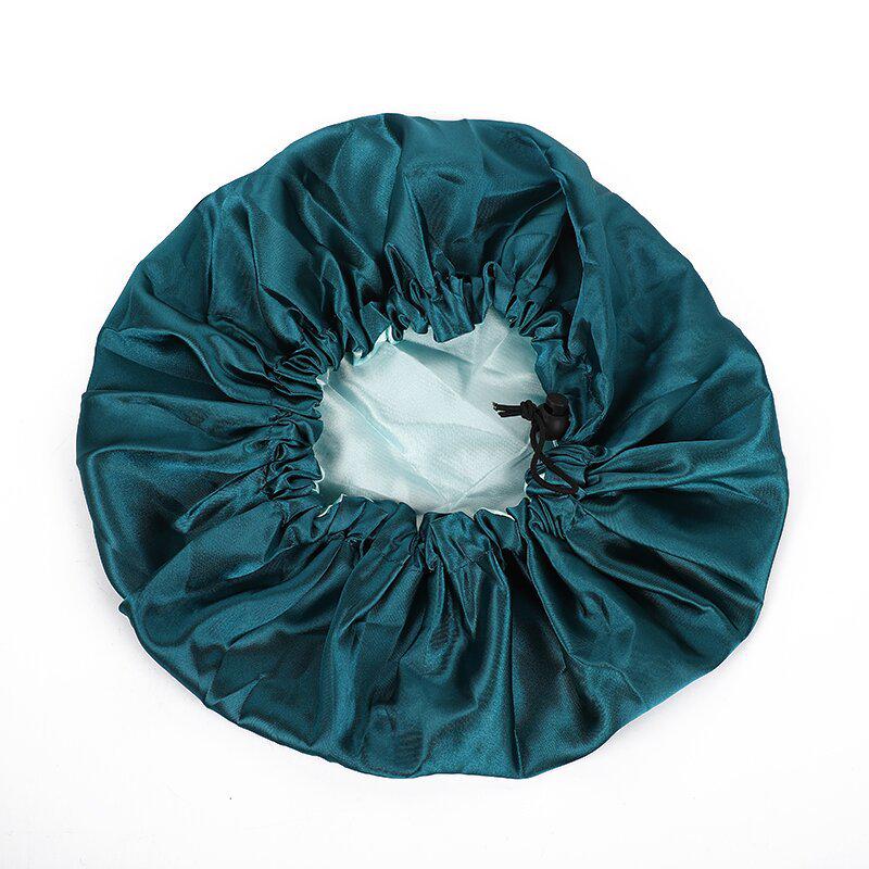 European & American Double-Layer Satin Adjustable Sleeping Cap