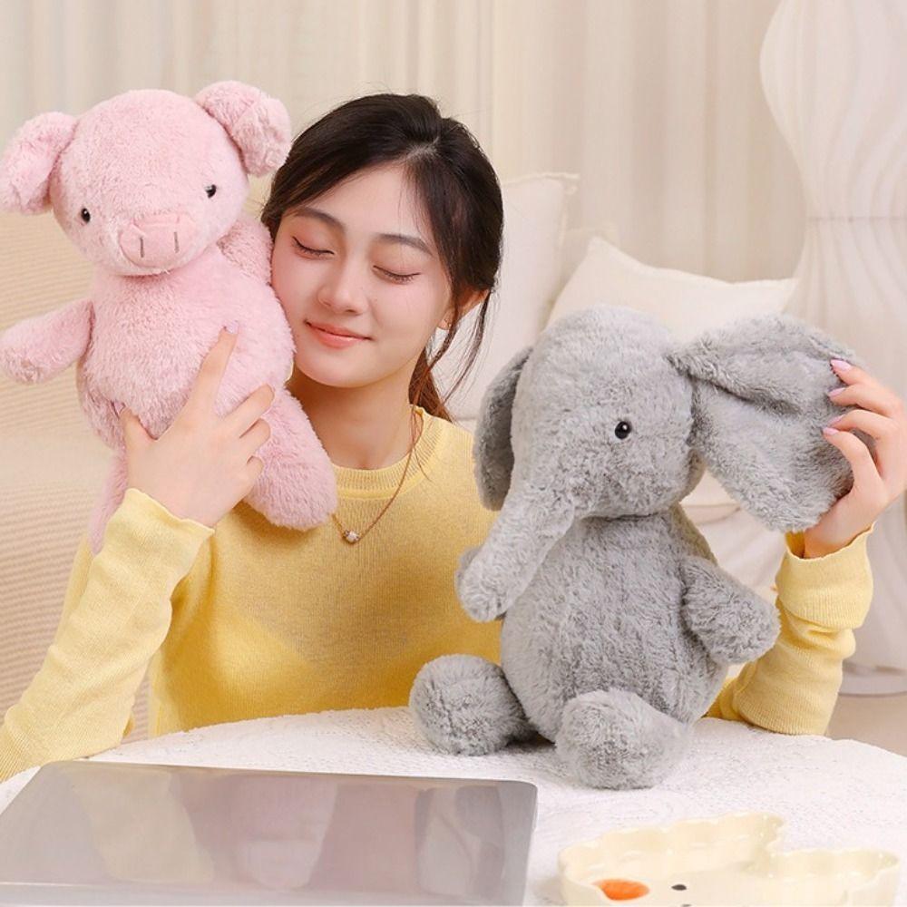 Duck Pig Plush Toy Soft Elephant Stuffed Dolls Home Decoration Penguin Soft Pillow  Birthday Gift