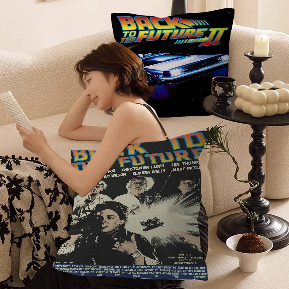 Movie Back To The Future Trilogy Cushion Cover Pillow Cover Decor Pillowcase Printed Cushion Case for Couch