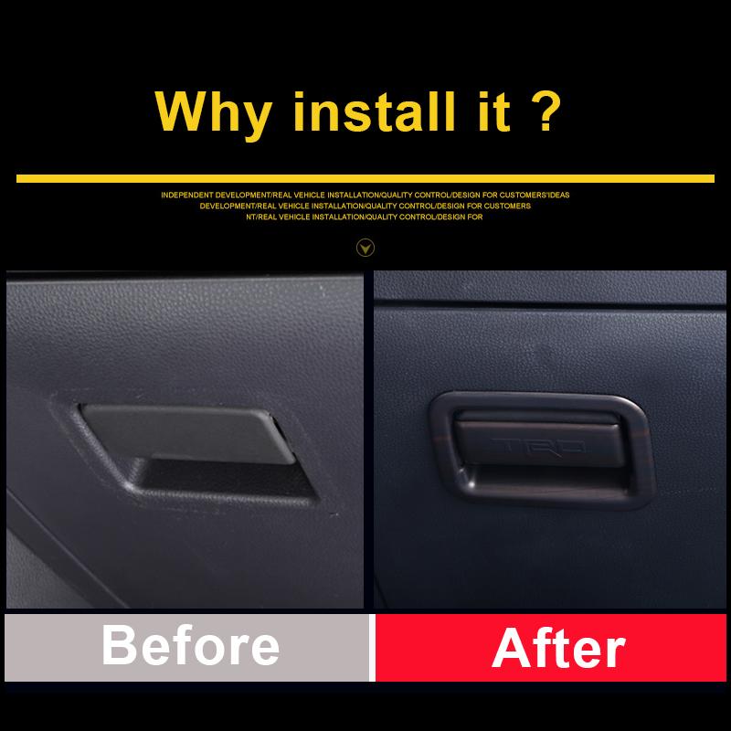 For Toyota RAV4 XA50 RAV 4    2022 ABS Car Glove Box Co-Pilot Handle Frame Trim Cover Sticker Decoration Accessories