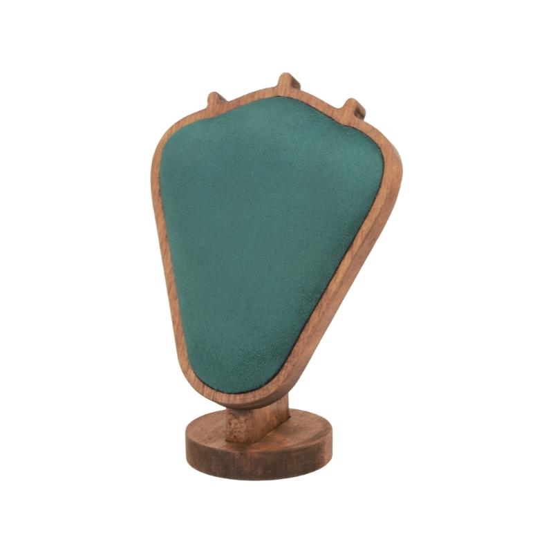Elegante Robusto Espositore da Collana in Legno Piccolo Porta Busto per Gioielli Accessorio Portatile per Bancone Vetrina
