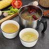 1pc Newly 3 in 1 Kitchen Stainless Steel Oil Filter Strainer Colander Reuse Fry Oil Can Pot Home