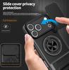 For iPhone 17 Pro Max Case Compatible with MagSafe Ring Holder Foldable Kickstand TPU PC Phone Cover with Camera Lens Slider