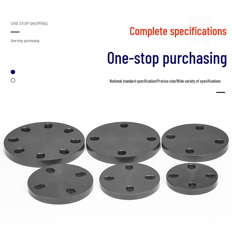 Rongsheng UPVC Flange Blind Plate for PVC Pipe Fittings – Dark Gray Industrial Grade Water Pipe Sealing Plug.