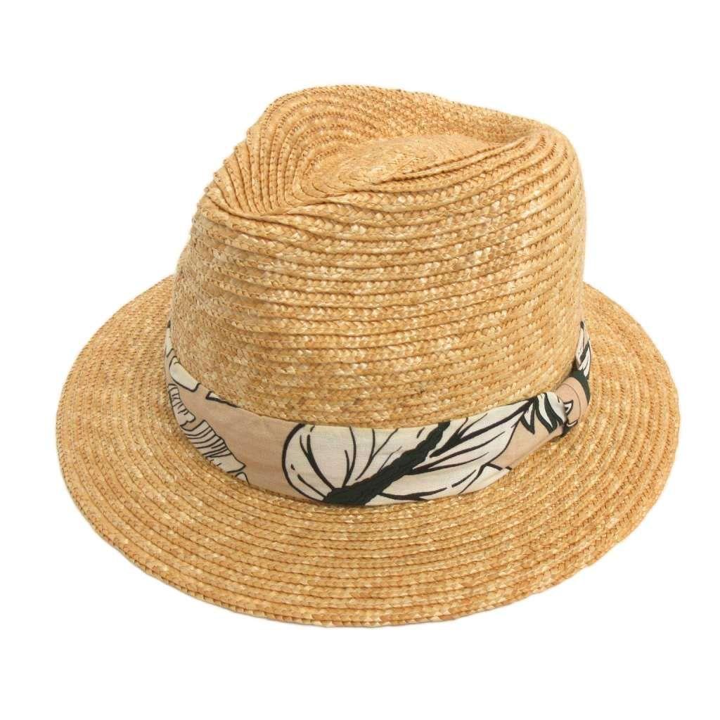 Used BEAMS HEART Hat Centerfold Straw 57-59cm Beige