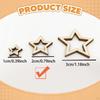 100 Pieces Hollow Star Unfinished Wood Cutouts Multipurpose Hoops for Party