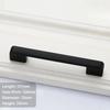 4/10PCS Modern Black Cabinet Handle Square Furniture Hardware Aluminum Alloy Kitchen Door Knobs Cupboard Wardrobe Drawer Pulls