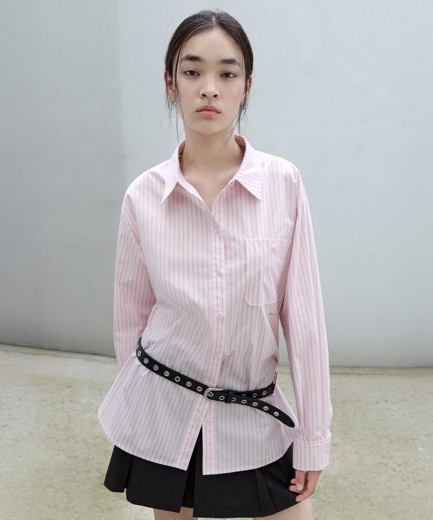 ROLAROLA Oversize Stripe Shirt Pink
