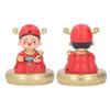 God of Wealth Figurine Solar Powered Automatic Nodding Durable Plastic Cai Shen Statue for Home Car