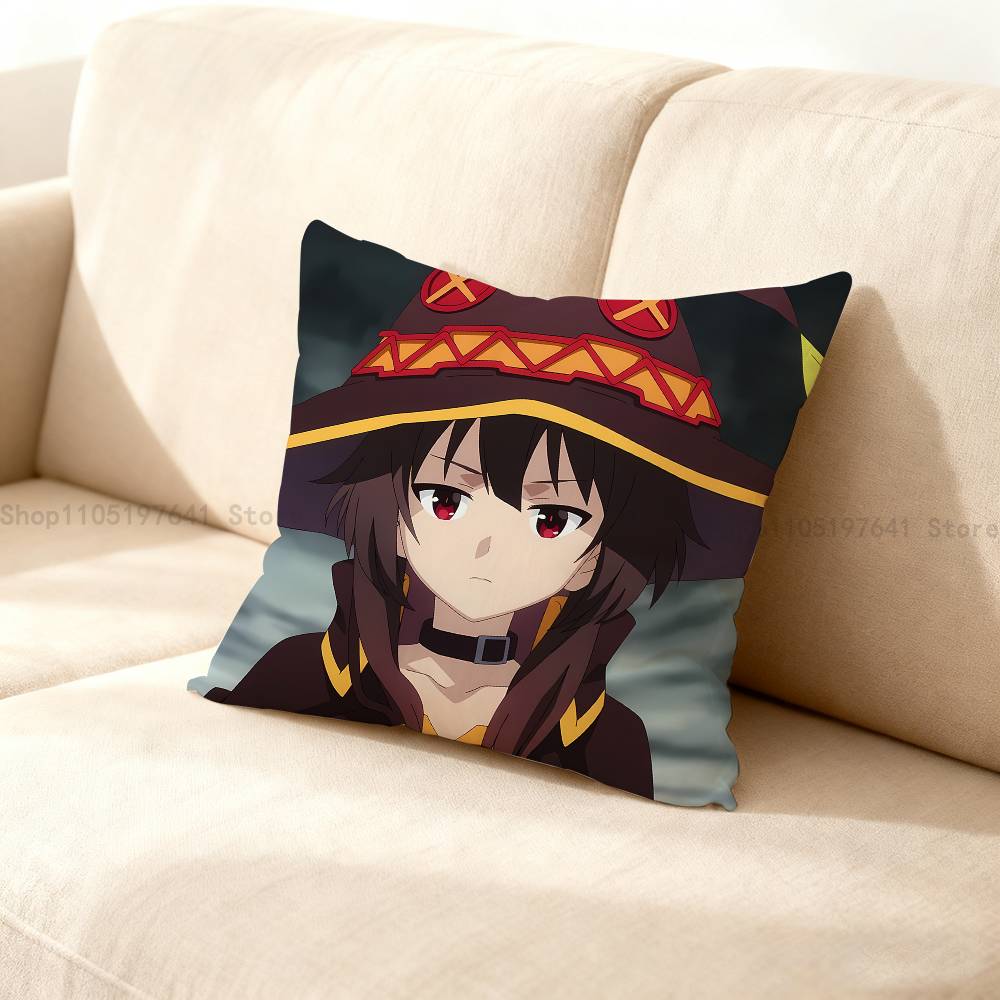 Megumin Anime K-KonoSubaS Kuddfodral Kuddeöverdrag Heminredning Födelsedagspresent Kuddfodral