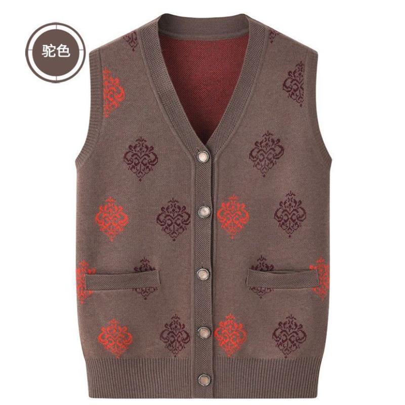 Trui Vest voor Dames Geometrische Grafiek Contrasterende Kleur V-hals Casual Mouwloos Mode Top