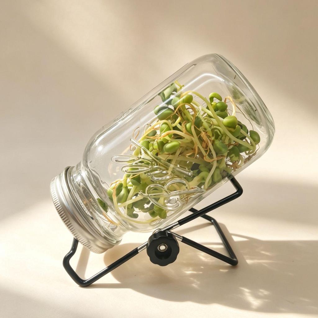 Vaso in Acciaio Inossidabile da 32 oz a Bocca Larga per Germinazione con Supporto per Filtro a Rete