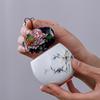 Ceramic Tea Caddy Portable Sealed Travel Tea Jar Candy Coffee Storage Spice Container Tea Boxes Storage Tanks Teaware Caddies