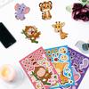 Original Cute Animal Face Swap Stickers - 8 Sheets (Giraffe, Elephant) for Children's Educational Learning Puzzles