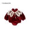 Baby Girl Autumn/Winter Court Style Velvet Bodysuit & Dress Set: Festive 100 Days & First Birthday Outfit