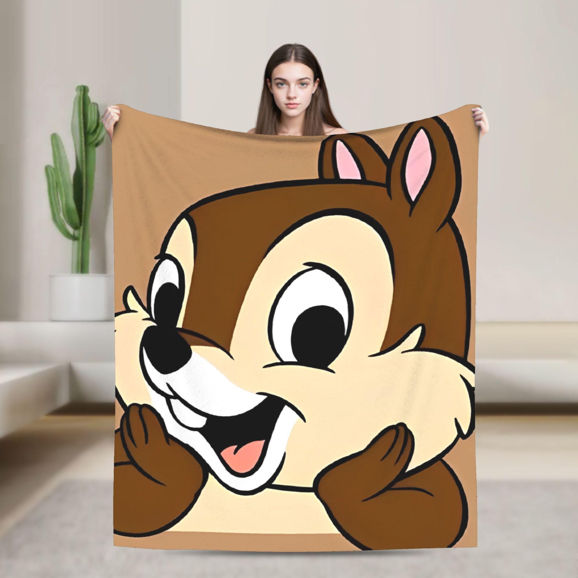 

Chip N Dale Blanket Coral Fleece Plush Textile Decor Rescue Rangers Chipmunks Family Throw Blankets for Bedding Couch Bedspread 30x40in