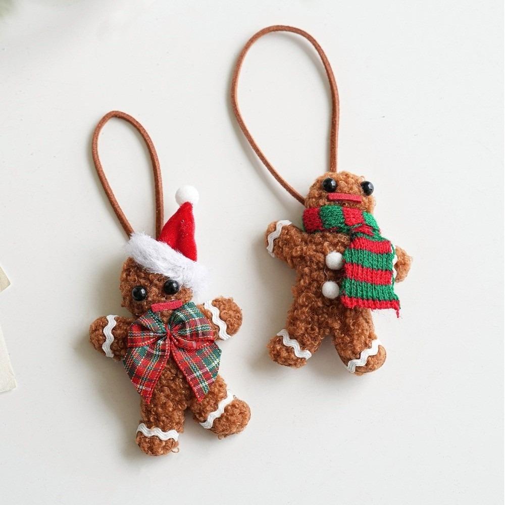 Knit Scarf Xmas Hanger Bow Knot Tree Charm Cute Gingerbread Ornament Xmas Party