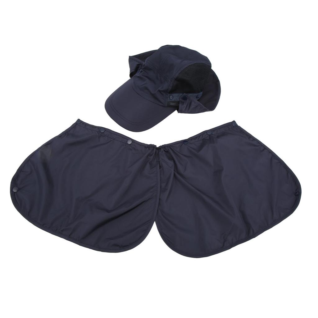Sun Protection Hat Windproof Sand Prevent with Neck Cover for Outdoor Fishing Hiking CampingNavy Blue