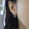 Modernlike 14k Gold-filled Silver Flow Cast One-touch Earrings