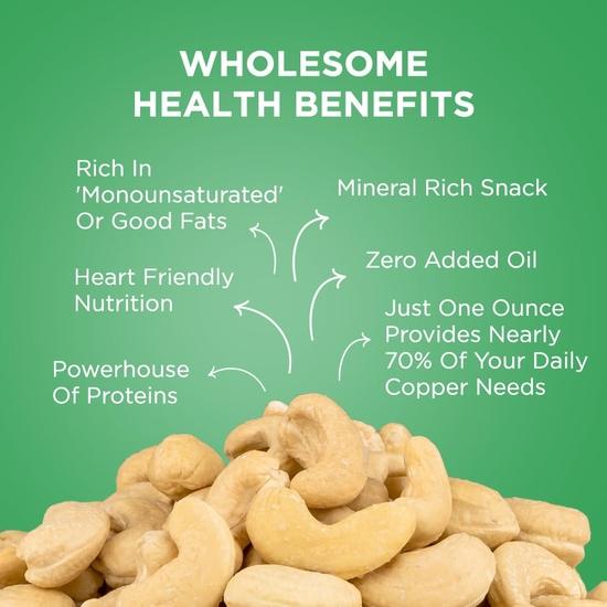 Nutty Gritties Grab And Go Premium Jumbo Size Cashews 240g, Roasted & Lightly Salted | Each Pouch 40g | Pack of 6