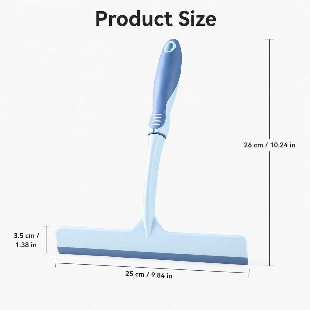 Xiaomi Window Squeegee Long Handle Glass Cleaner Shower Door Mirror Wiper TPR Rubber Blade Bathroom Kitchen Water Removal Cleaning Tool
