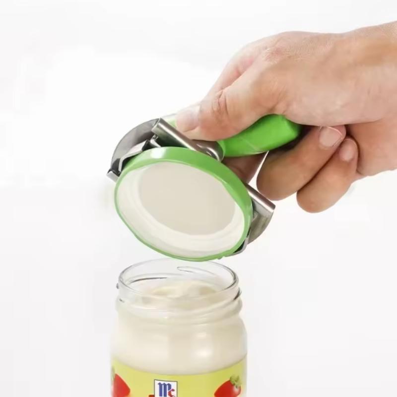 Manual Adjustable Can Opener Stainless Steel Non Slip Multifunction Jar Bottle Lid Tool