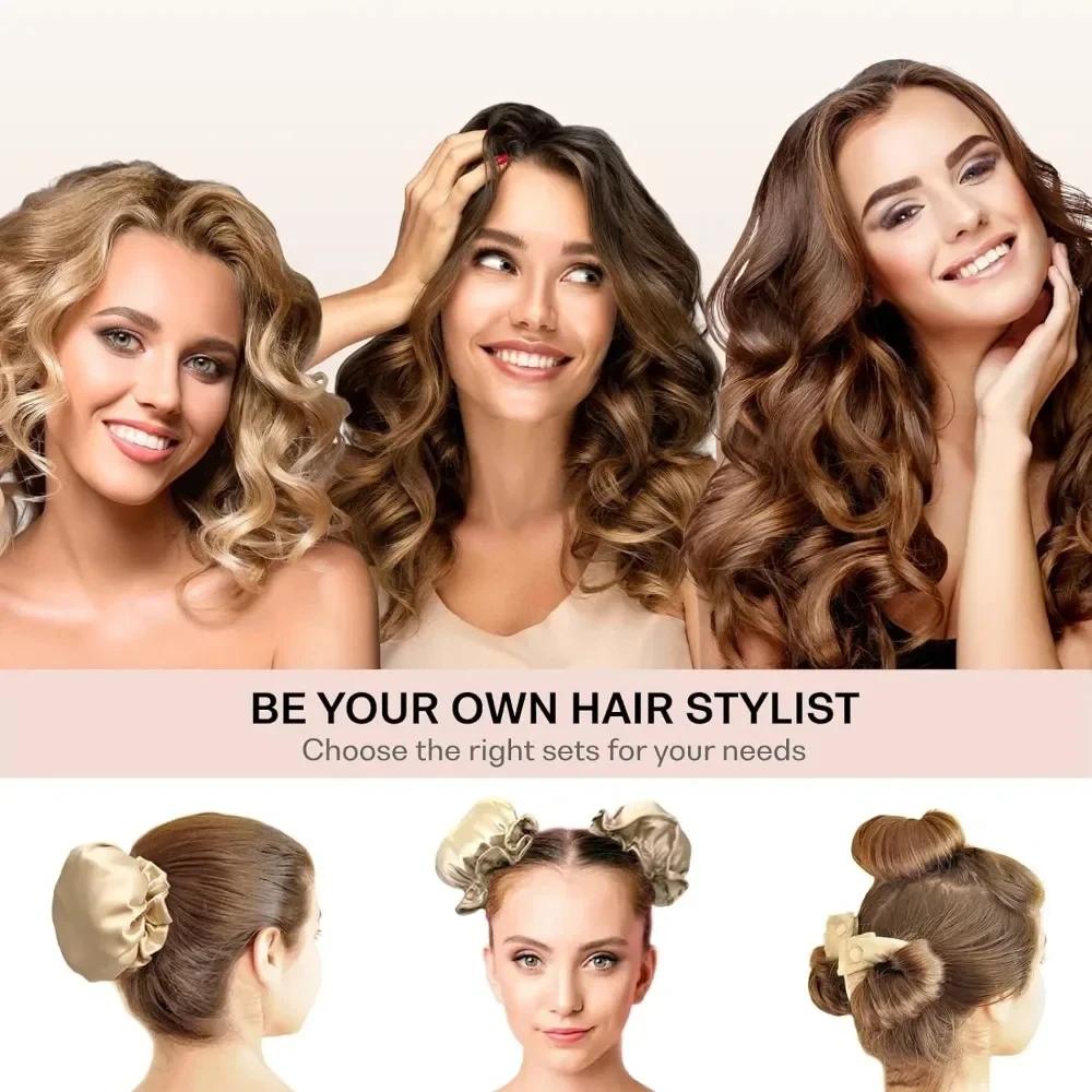 1/2Sets Heatless Curling Rod Silk Curls No Heat Hair Curler Hair Rollers Sleeping Headband Lazy Hair Curlers Women Styling Tools