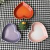 Ceramic Cat Bowl Extra Heart-Shaped Wide Anti Vomiting Stress Free Design12Cm Durable Ceramic Pet Bowl For Small Cats Dogs
