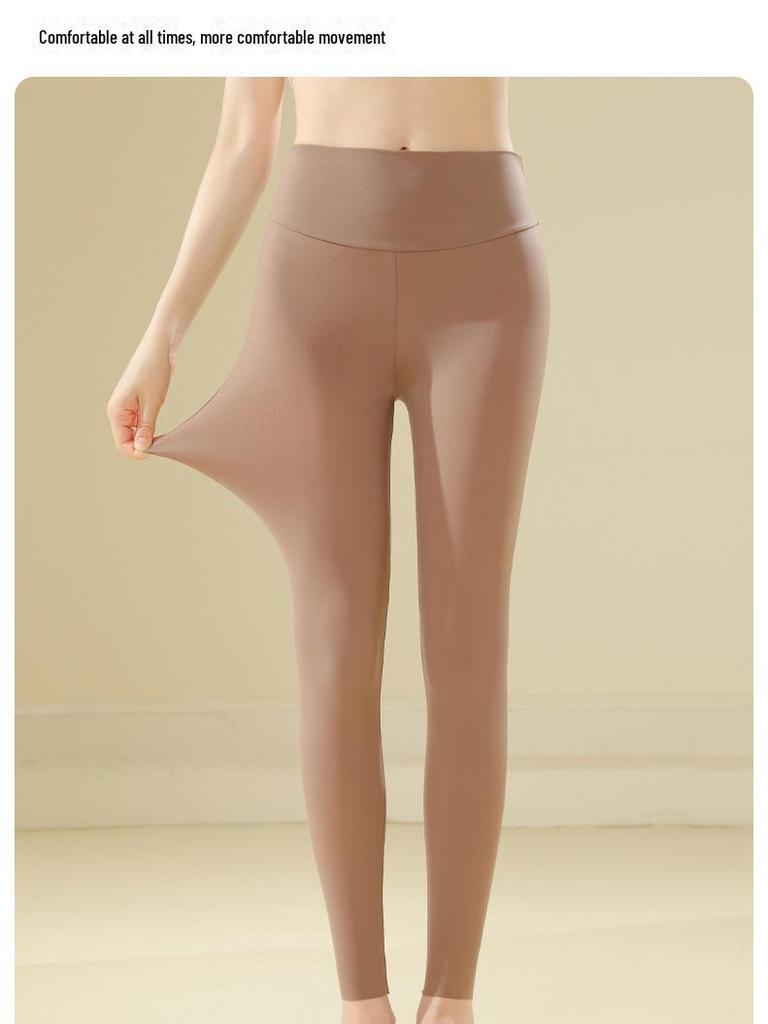 Damskie ultracienkie nawilżające legginsy termiczne z kwasem hialuronowym na jesień i zimę