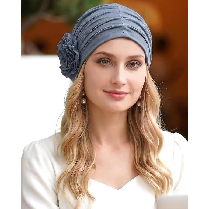 Chemo Turban for Women Headwear Soft Cancer Head Scarf Hats Beanie Elastic Hair Wraps