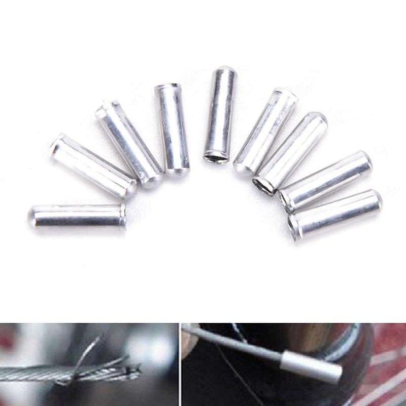 100Pcs Bicycle Shifter Brake Gear Inner Cable Tips Ends Caps Crimp Ferrule