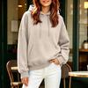 Women's Oversized Drop Shoulder Hoodie Color Casual Pullover