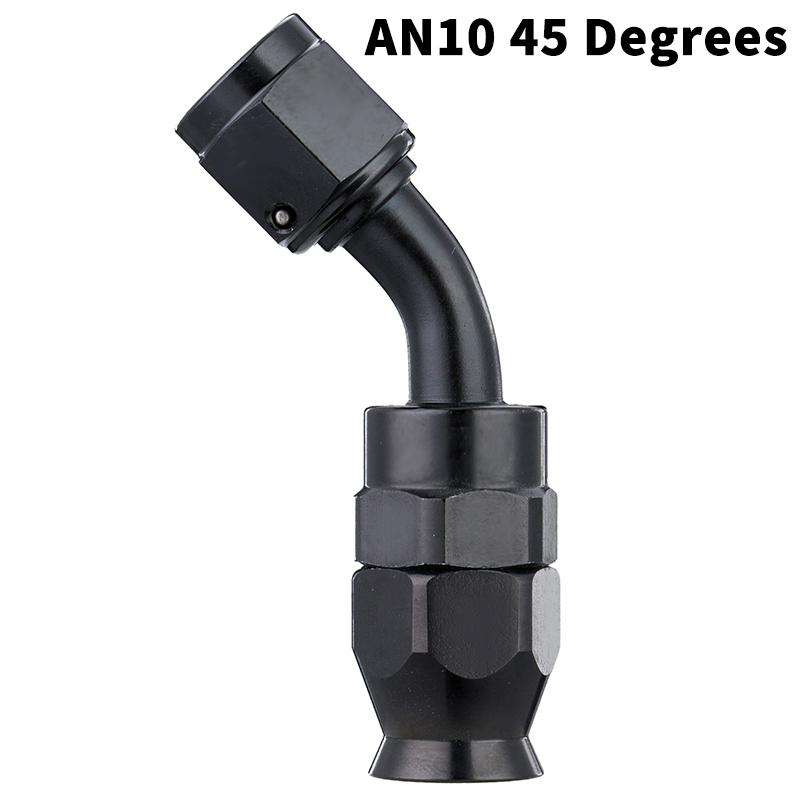 0-180 Degree An4 An6 An8 An10 Car Hose End Fitting Hose Adapter For Swivel Oil Fuel Line Aluminium Alloy