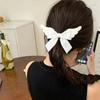 Creative Satin Bow Hairpin Y2K Cute Duckbill Clip Sweet Cool Angel Wing Hair Clip  Summer