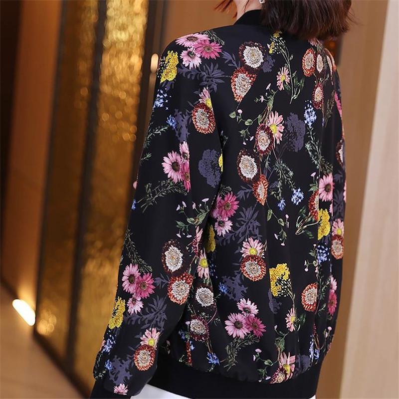 Women's Chiffon Blouse Jacket, M~5XL, Plus Size, Summer 2025, Korean Style, Loose Fit, Long Sleeve