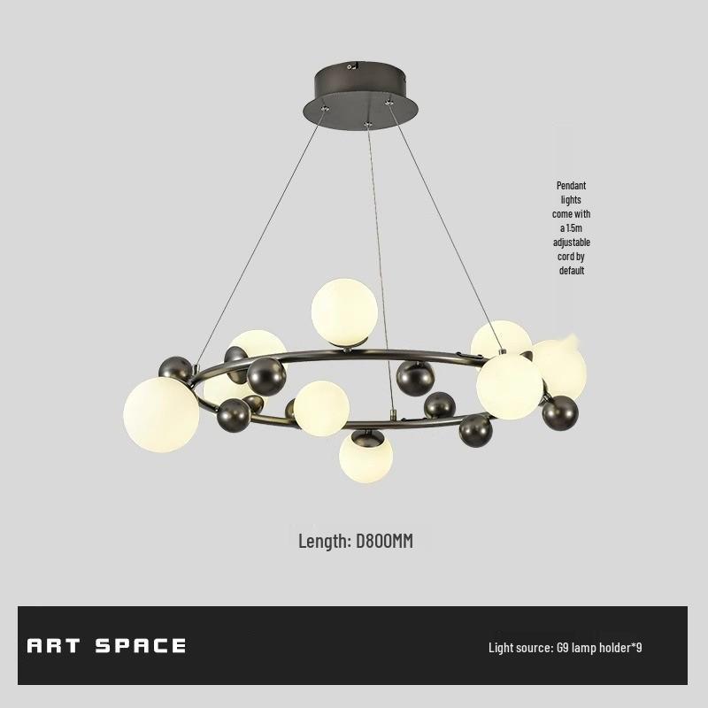 

Nordic Style Round Globe Chandelier for Living Room, Dining Room, or Bedroom Warm Light