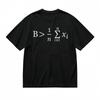Men's Classic T-Shirt White Statistics Equation Design with Centralized Notation